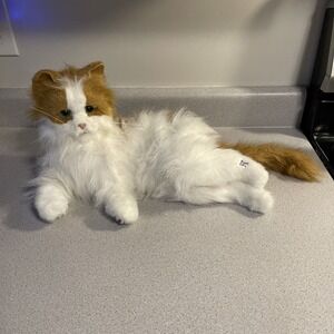 FurReal Friends Orange and White Lulu My Cuddlin Kitty Cat Interactive 2008